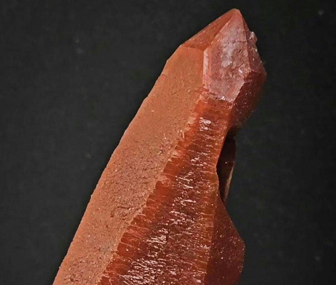Red Moroccan Dragon Hematite Infused Quartz w Visible Layers!