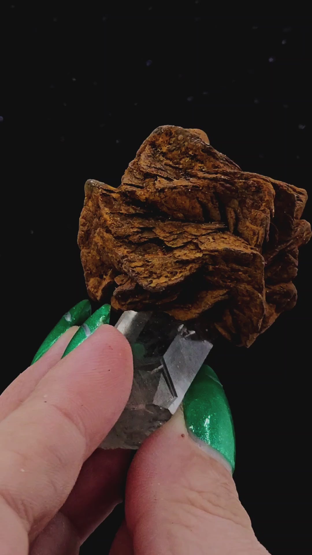 Rare Siderite Capped Colombian Quartz Specimen from Santander
