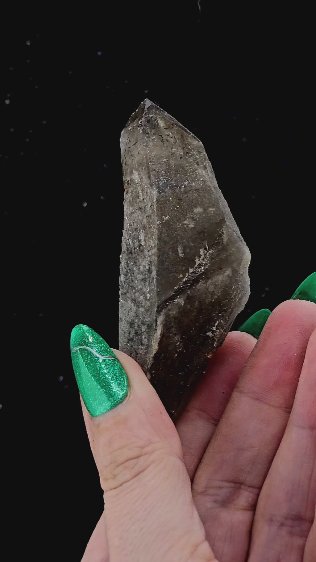 Natural Smoky Quartz Point Malawi – Etched Crystal Specimen