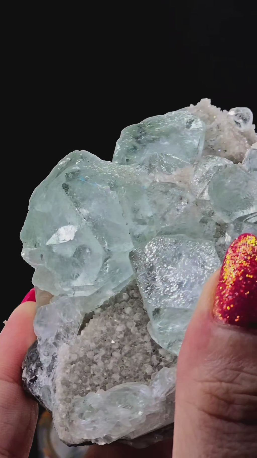 Fluorite Calcite Combination Specimen – Yaogangxian China Blue-Green Crystal Cluster