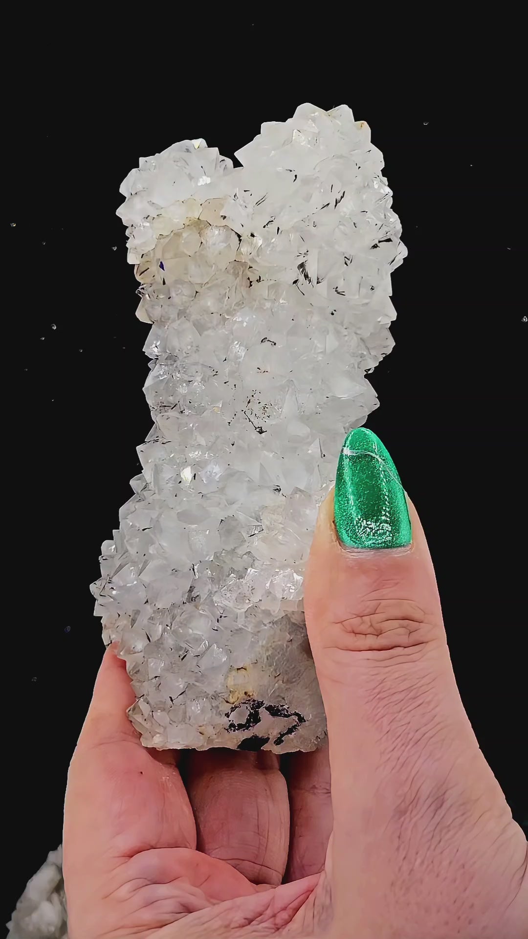 Natural Twin Stalactite Quartz, Hourglass Silhouette, Druzy Crystal Sparkle, South Africa Specimen