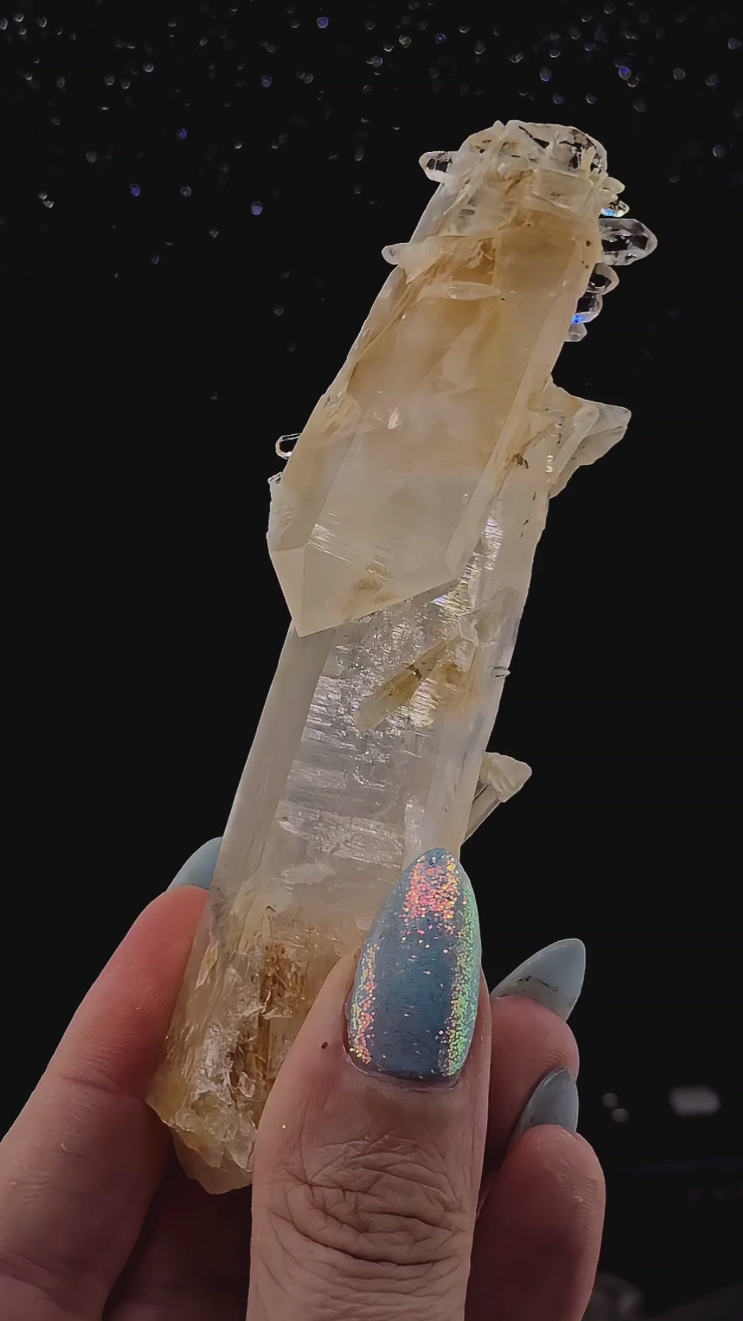 DNA Unique Blue Smoke Quartz DT Lemurian Point From Colombia