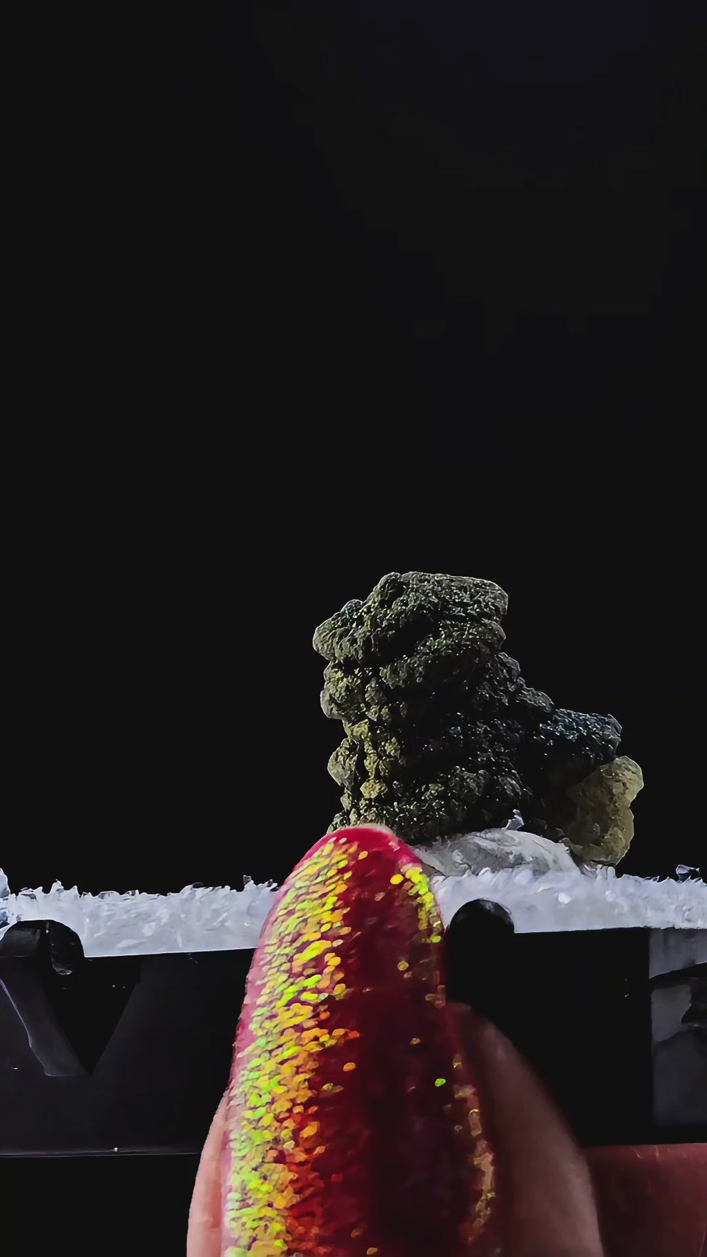 Chalcopyrite Covered Calcite Thumbnail Hubei China